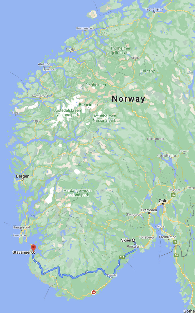 Skien Stavanger Kart