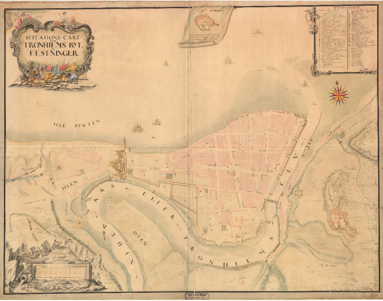 Kart Trondheim 1761 1 Kopi