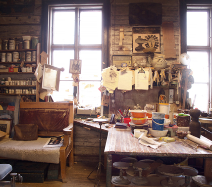Rolf Hansens keramikkverksted. Foto: Mats Linder