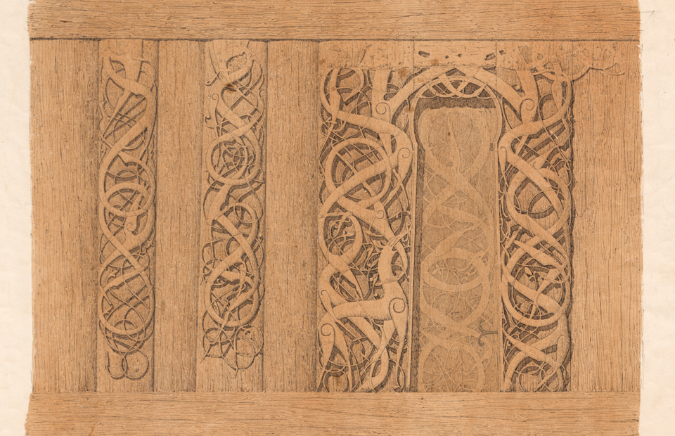 Urnes Portalen Tegning Christian Christie 2