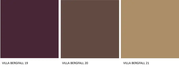 Villa Bergfall Historisk Fargekart Rad 7
