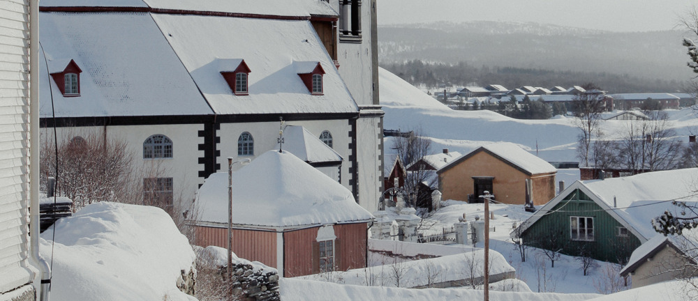 Røros kirke under rørosmartnan Foto Bygg og Bevar Stenby