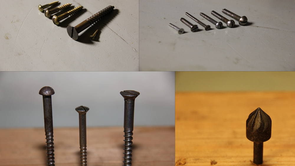 Skruer-i-ulike-materialer-og-utforminger.-Foto:-Bygg-og-Bevar
