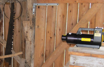 Røntgen apparat til bygningsundersøkelser. Foto: NIKU