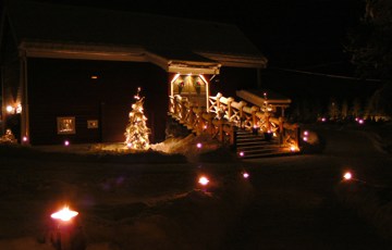 Stemningsfult med julelys. Foto: B. Bekkedal