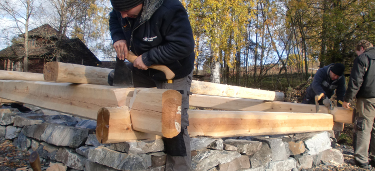 Lafting. Foto: Buskerud bygningsvernsenter