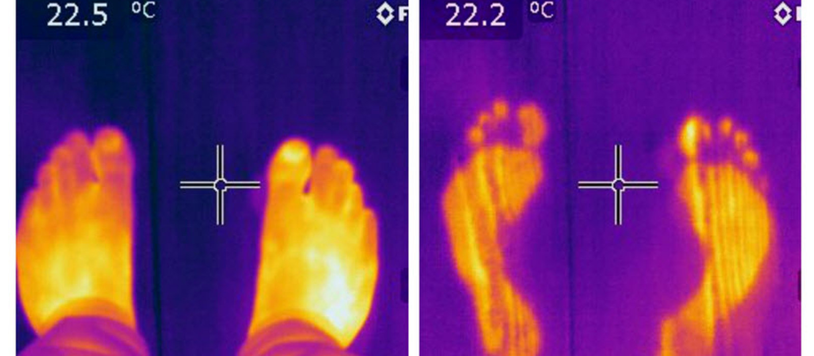 Termografikameraet visualiserer infrarød stråling. Dermed «ser» en temperaturforskjeller. Foto: Bjørge Sandberg-Kristoffersen