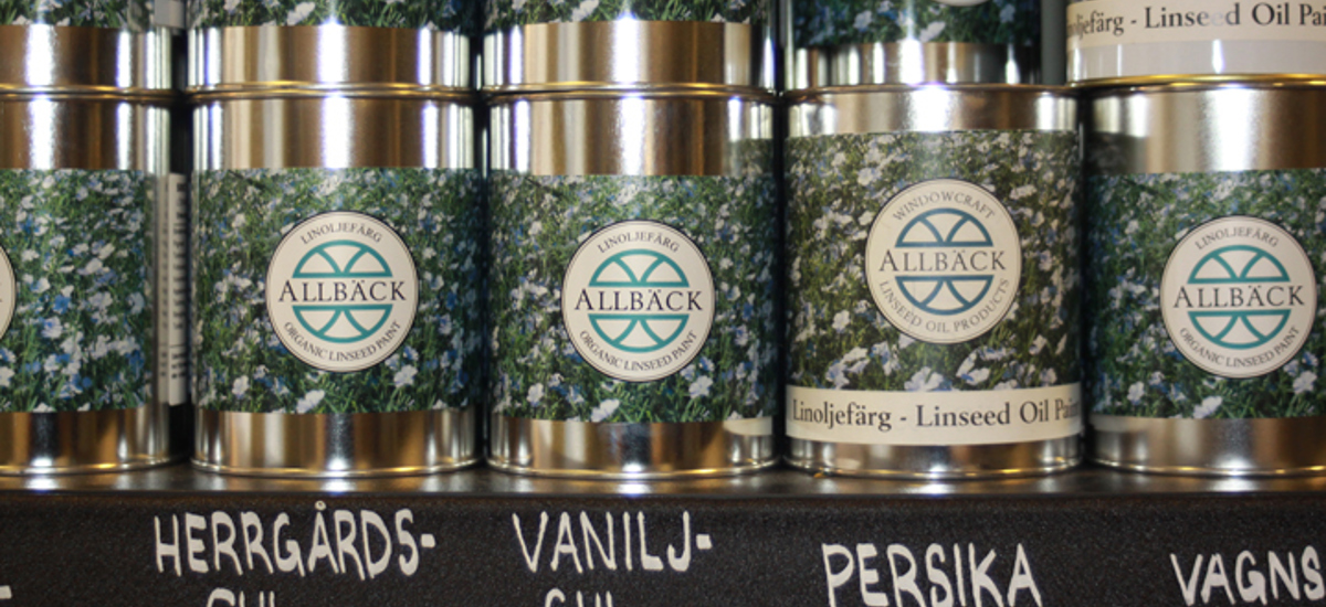 Linoljemaling i klassiske farger hos MOLO AS. Foto: CEWG