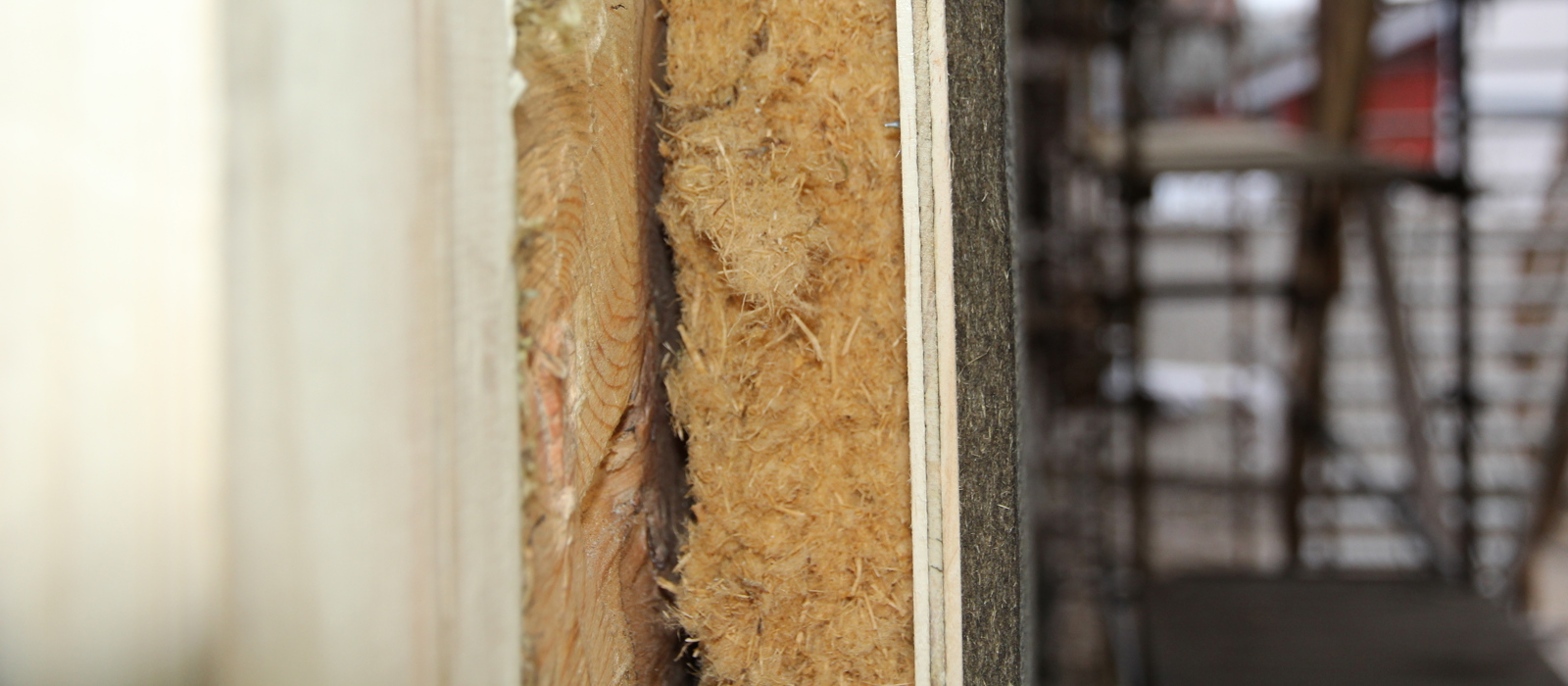 Konstruksjonen før kledningen kommer på plass. Foto: Christer Stenby, Bygg og Bevar