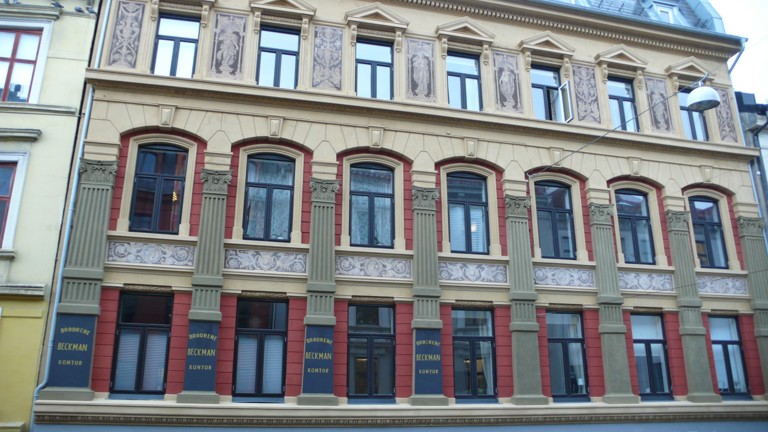 Fasaden etter restaurering av Torggata 36. Foto: T. Berner