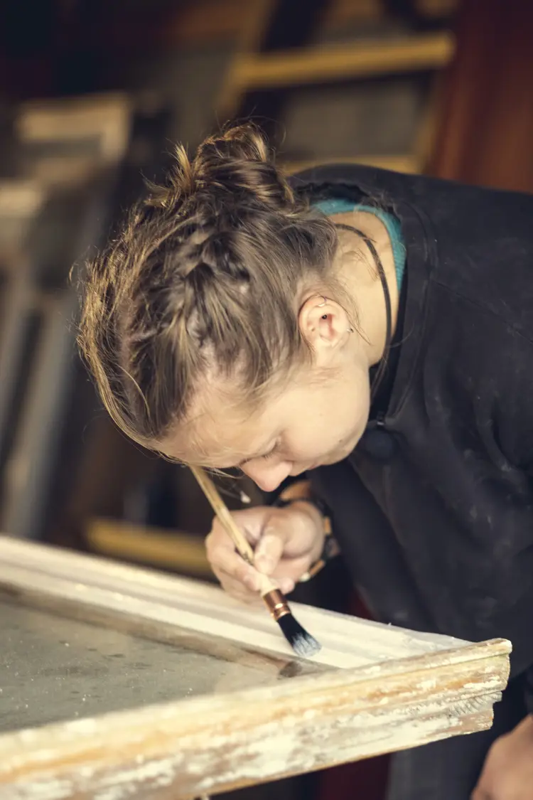 Tre stoek linoljemaling