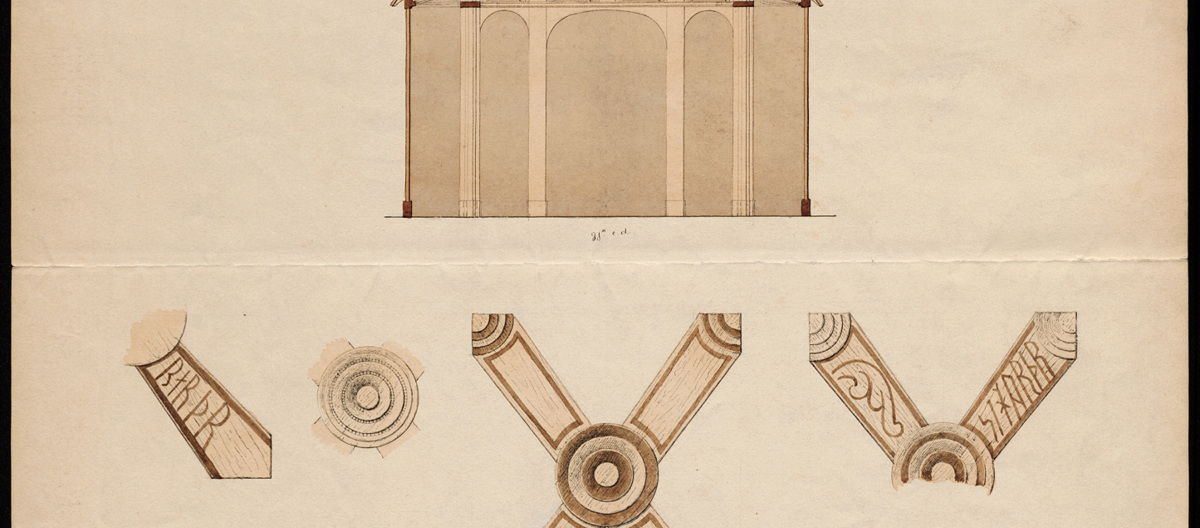 Andreaskors fra Lom Stavkirke. Foto: Kulturminnebilder