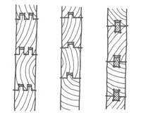Sagskåret laft. Ill: Anders Frøstrup