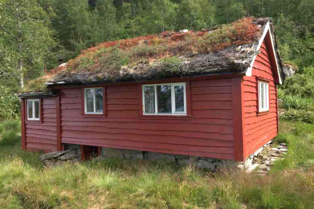 Den gamle hytta som den en gang var. Foto Lise Bjelland