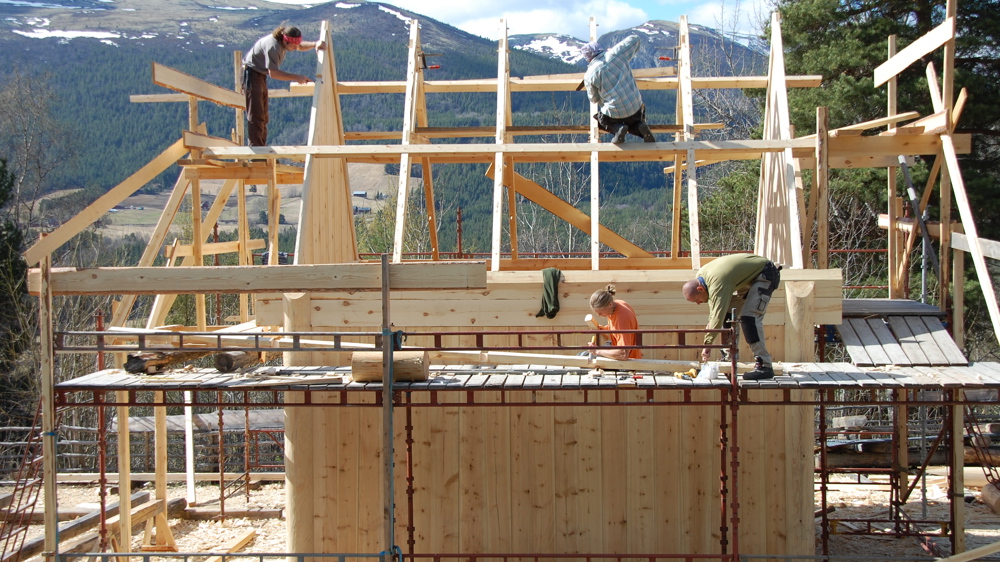 Stavkirkekopi Under Bygging På Nordisk Treseminar, Dovre (1)
