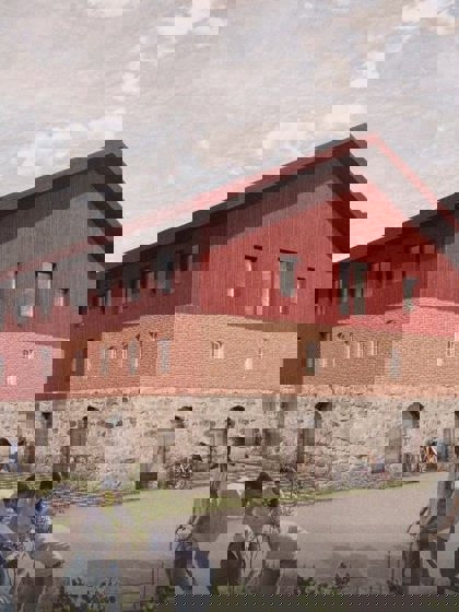 Nedre Sem Lave Illustrasjon Sorvest Ill Ola Roald Arkitektur